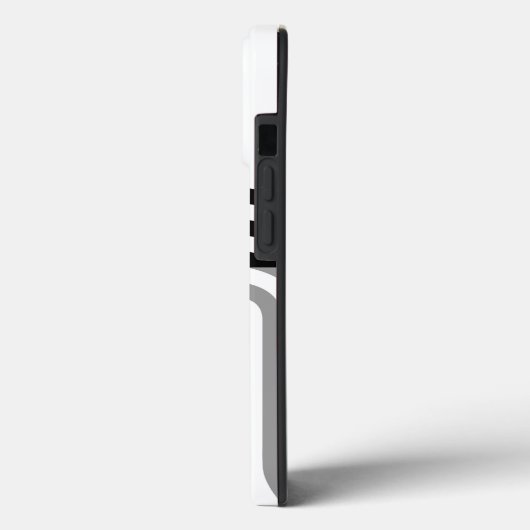 Moderne zwarte monotone Initiaal Patroon Case-Mate iPhone Case (Achterkant / Links)