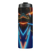 Moderne zwarte Neon Led Thermosbeker (Voorkant)