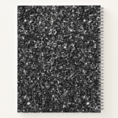 Moderne zwarte nepschitter notitieboek (Achterkant)