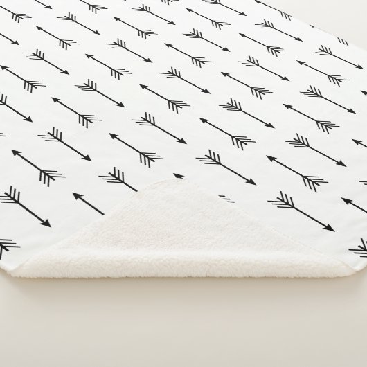 Moderne zwarte pijlen & wit sherpa deken (3/4)