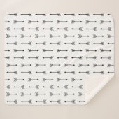 Moderne zwarte pijlen & wit sherpa deken (Voorkant (horizontaal))