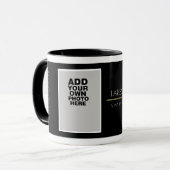 moderne zwarte professionele foto mok (Voorkant links)