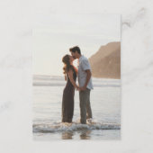 Moderne zwarte QR-code Elegante bruiloft RSVP Kaartje (Achterkant)