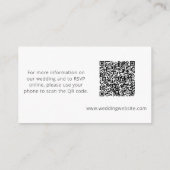 Moderne zwarte QR-code voor gebold script - minima Informatiekaartje (Achterkant)