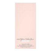 Moderne zwarte roze haarstylist scriptprijslijst reclamekaart (Achterkant)