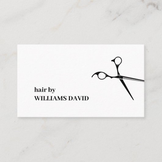 Moderne zwarte schaar, haarlijst visitekaartje (Voorkant)
