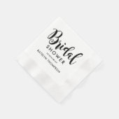 Moderne Zwarte Script Bruidsbruiloft Servet (Hoek)