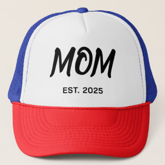 Moderne Zwarte Script Gevestigde Moeder T-Shirt Trucker Pet