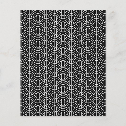 Moderne zwarte script minimale bruiloft-uitnodigin flyer (Achterkant)