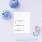 Moderne zwarte script minimale bruiloft-uitnodigin flyer (Enkel)