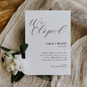 Moderne zwarte scripttrouwaankondiging bedankkaart