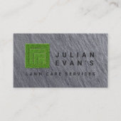 Moderne zwarte steen landschapsarchitectuur gazon visitekaartje (Voorkant)