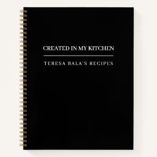Moderne Zwarte Stijlvolle Uit Mijn Keuken Notitieboek