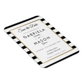 Moderne zwarte streep slaat de datum op magneet (Rechterzijde)