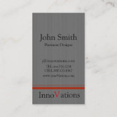 Moderne zwarte streep visitekaartje (Achterkant)