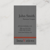 Moderne zwarte streep visitekaartje (Achterkant)