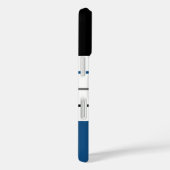 Moderne zwarte strepen met monogram naam Case-Mate iPhone case (Achterkant / Rechts)