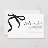 Moderne Zwarte Strik Gelukkig Verliefd Loterij Tic Bedankkaart (Voorkant)