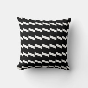 Moderne zwarte Stripes Verlichtingspatroon Kussen