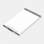 Moderne zwarte stripverhalen post-it® notes (Schuin)