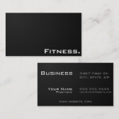 Moderne zwarte textuur - fitness visitekaartje (Voorkant / Achterkant)