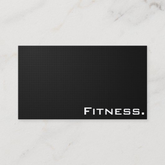 Moderne zwarte textuur - fitness visitekaartje (Voorkant)