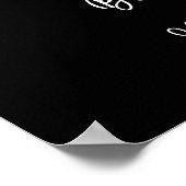 Moderne zwarte 'The night before welcome' Poster (Hoek)