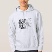 Moderne zwarte tijger, coole mannen voor grafische hoodie (Voorkant)