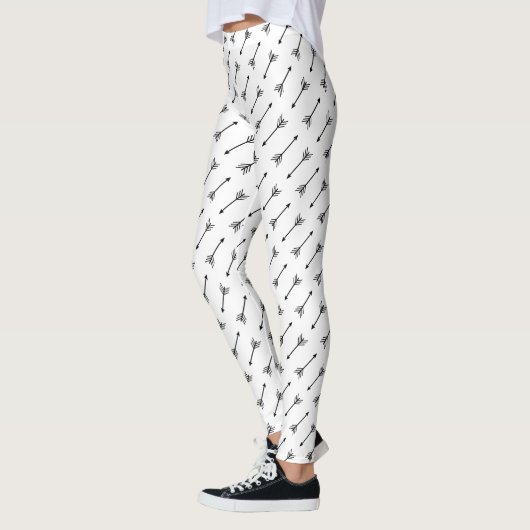 Moderne zwarte tribale pijlen leggings (Links)