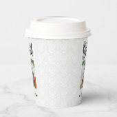 Moderne zwarte typografie en fotopapier beker (Links)