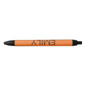 Moderne Zwarte Typografie | Oranje Inkt Pen (Voorkant)