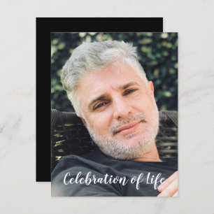 Moderne zwarte viering van het leven met foto