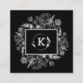 Moderne zwarte Visitekaartje (Voorkant)