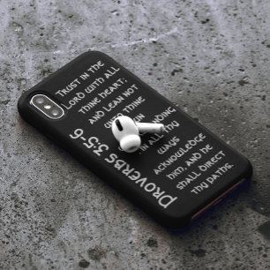 Moderne zwarte werkwoorden Bijbelversie iPhone X Hoesje