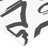 Moderne zwarte witte Abstracte graffiti-penseelstr Korte Tafelloper (Hoek)