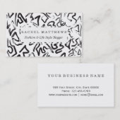 Moderne zwarte witte Abstracte graffiti-penseelstr Visitekaartje (Voorkant / Achterkant)