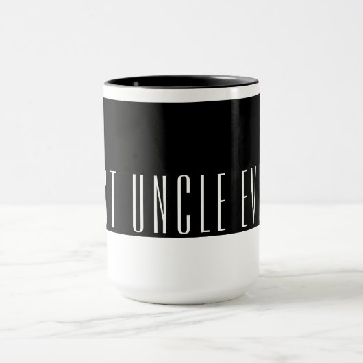 Moderne zwarte & witte beste UNCLE ooit Mok (Midden)