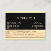 Moderne zwarte witte houten graan visitekaartje (Achterkant)