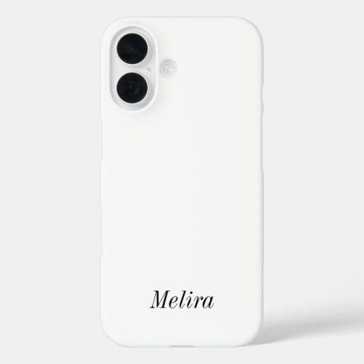 Moderne Zwarte Witte Monogram Naam Case-Mate iPhone Case (Achterkant)