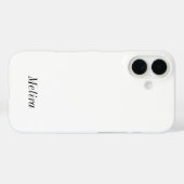 Moderne Zwarte Witte Monogram Naam Case-Mate iPhone Case (Achterkant (horizontaal))