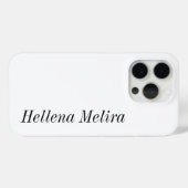 Moderne Zwarte Witte Monogram Naam Case-Mate iPhone Case (Achterkant (horizontaal))