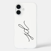 Moderne Zwarte Witte Monogram Naam Case-Mate iPhone Case (Achterkant)