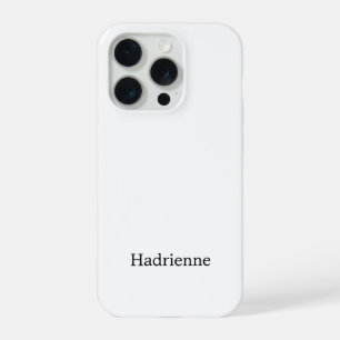 Moderne Zwarte Witte Monogram Naam iPhone 15 Pro Hoesje