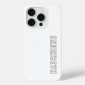 Moderne Zwarte Witte Monogram Omlijning Naam Case-Mate iPhone Case (Achterkant)