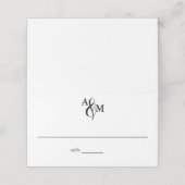 Moderne Zwarte & Witte Monogram Trouw (Buitenkant ongevouwen)