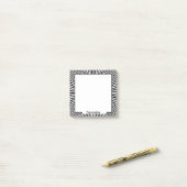 Moderne zwarte witte optische verlichting Stripe d Post-it® Notes (Op bureau)