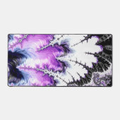 Moderne zwarte witte Paarse gradiënt Fractal Bureaumat (Voorkant)