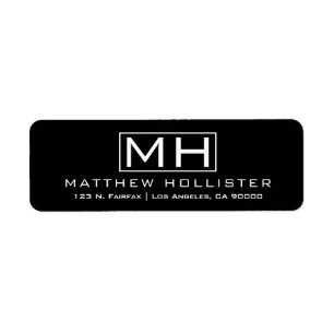 Moderne zwarte & witte Professional Etiket