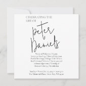 Moderne zwarte & witte scriptfotograefkaart (Voorkant)