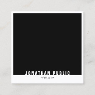 Moderne zwarte witte Sjabloon met elegant Vierkante Visitekaartje